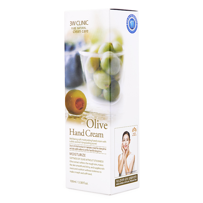 Kem Dưỡng Da Tay Olive 3W Clinic Hand Cream (100ml)